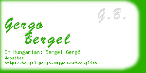 gergo bergel business card